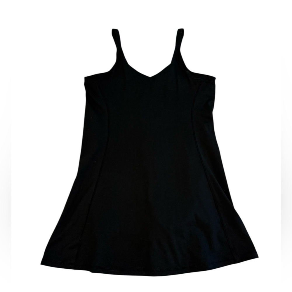 J. Crew Active CloudStretch Black V-Neck Dress w/ Built in Shorts Size L, Black - Picture 4 of 10